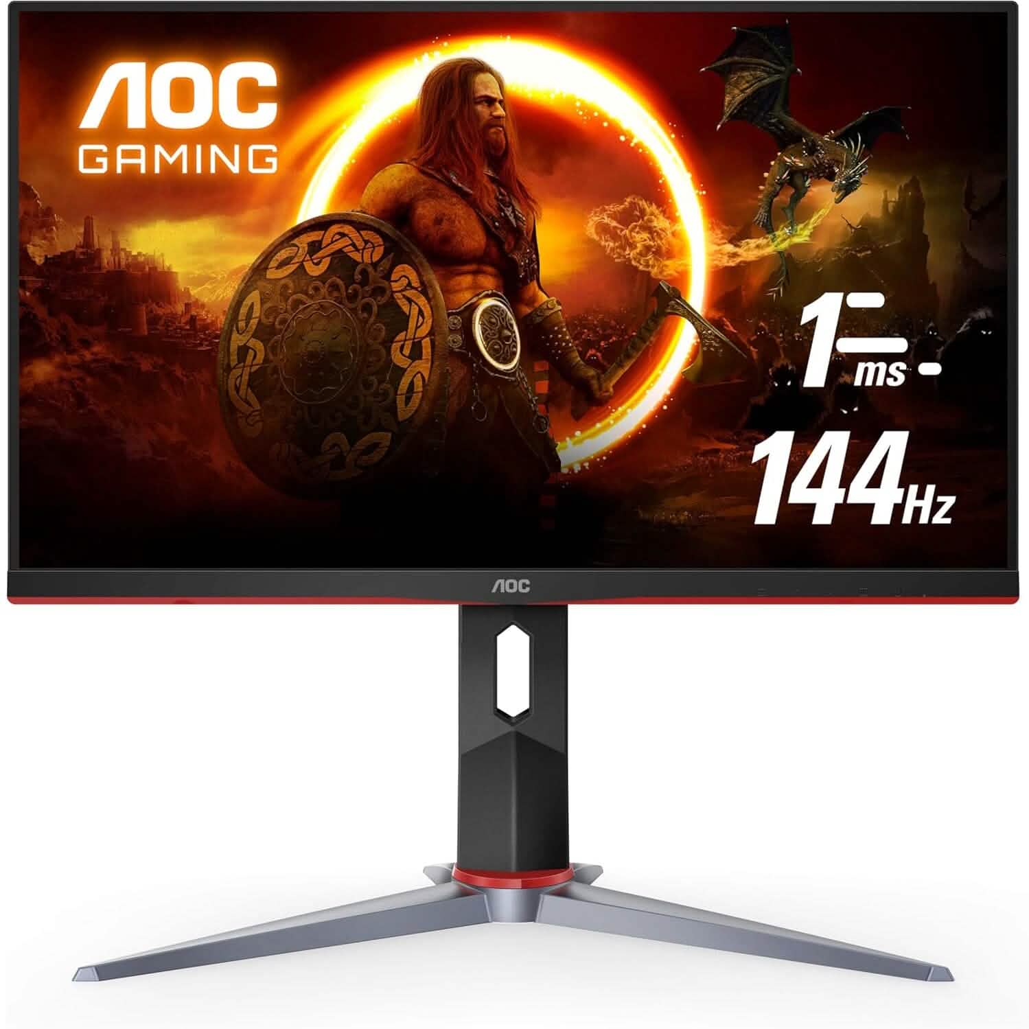 AOC 27G2 27" Frameless Gaming IPS Monitor, FHD 1080P, 1ms 144Hz, NVIDIA G-SYNC Compatible + Adaptive-Sync, Height Adjustable  (Refurbished) DailySale