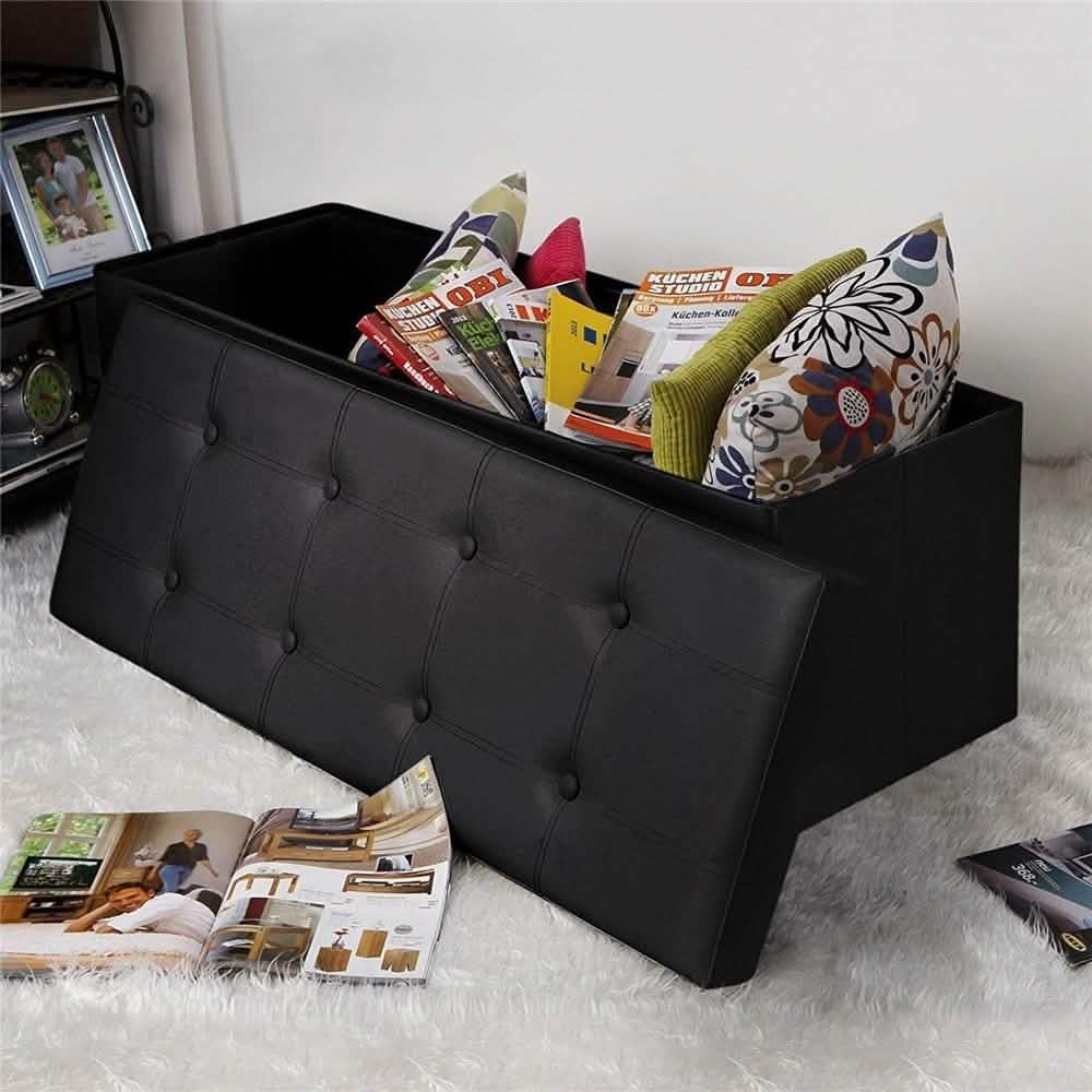 AOZRYNL 43 Inches Folding Storage Ottoman Bench DailySale