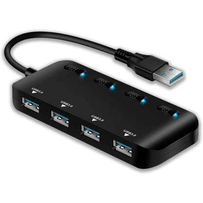 APANAGE 4-Port Powered USB 3.0 Hub Splitter DailySale