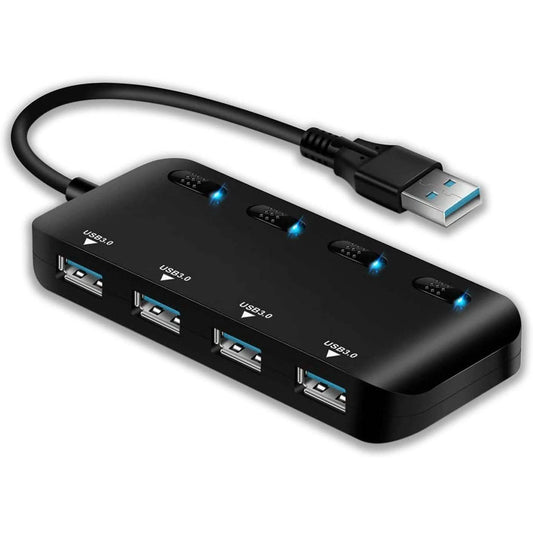 APANAGE 4-Port Powered USB 3.0 Hub Splitter DailySale