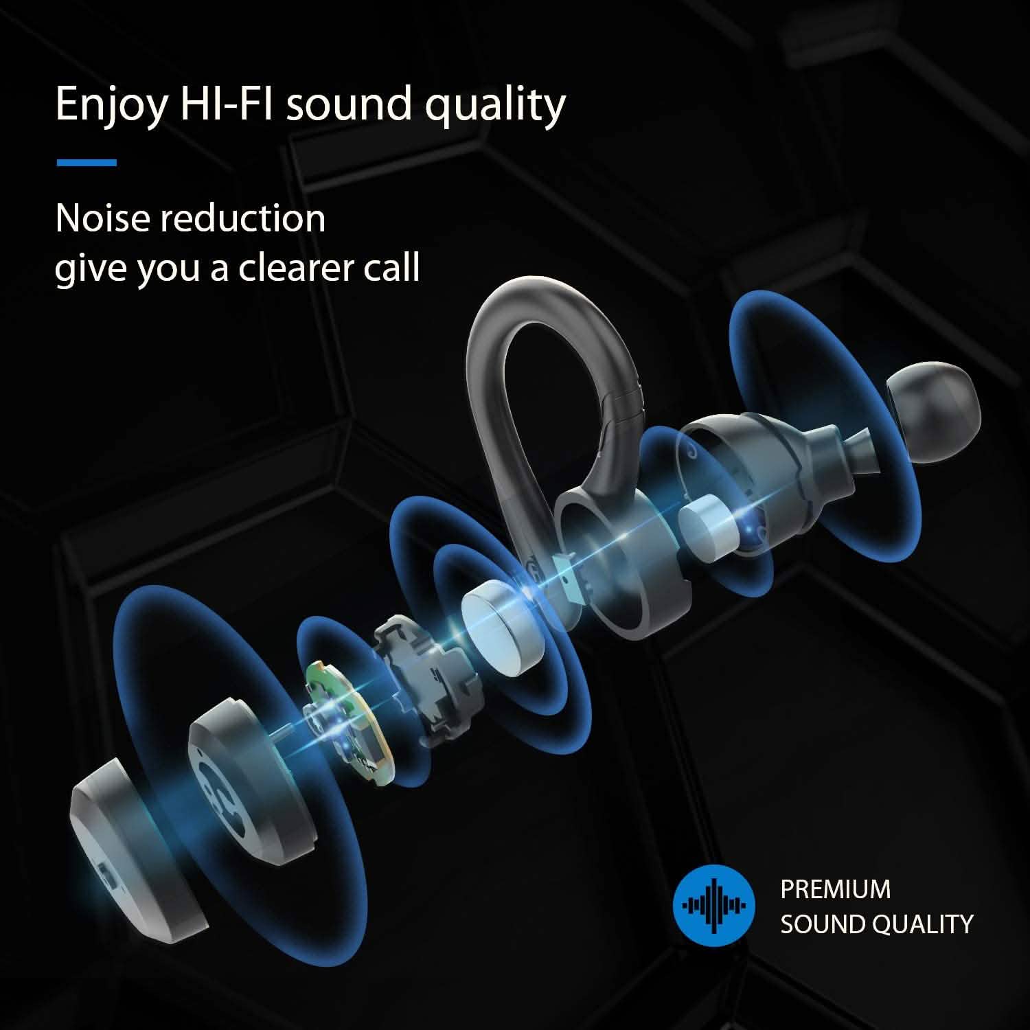 APEKX Bluetooth Headphones True Wireless Earbuds with Charging Case DailySale