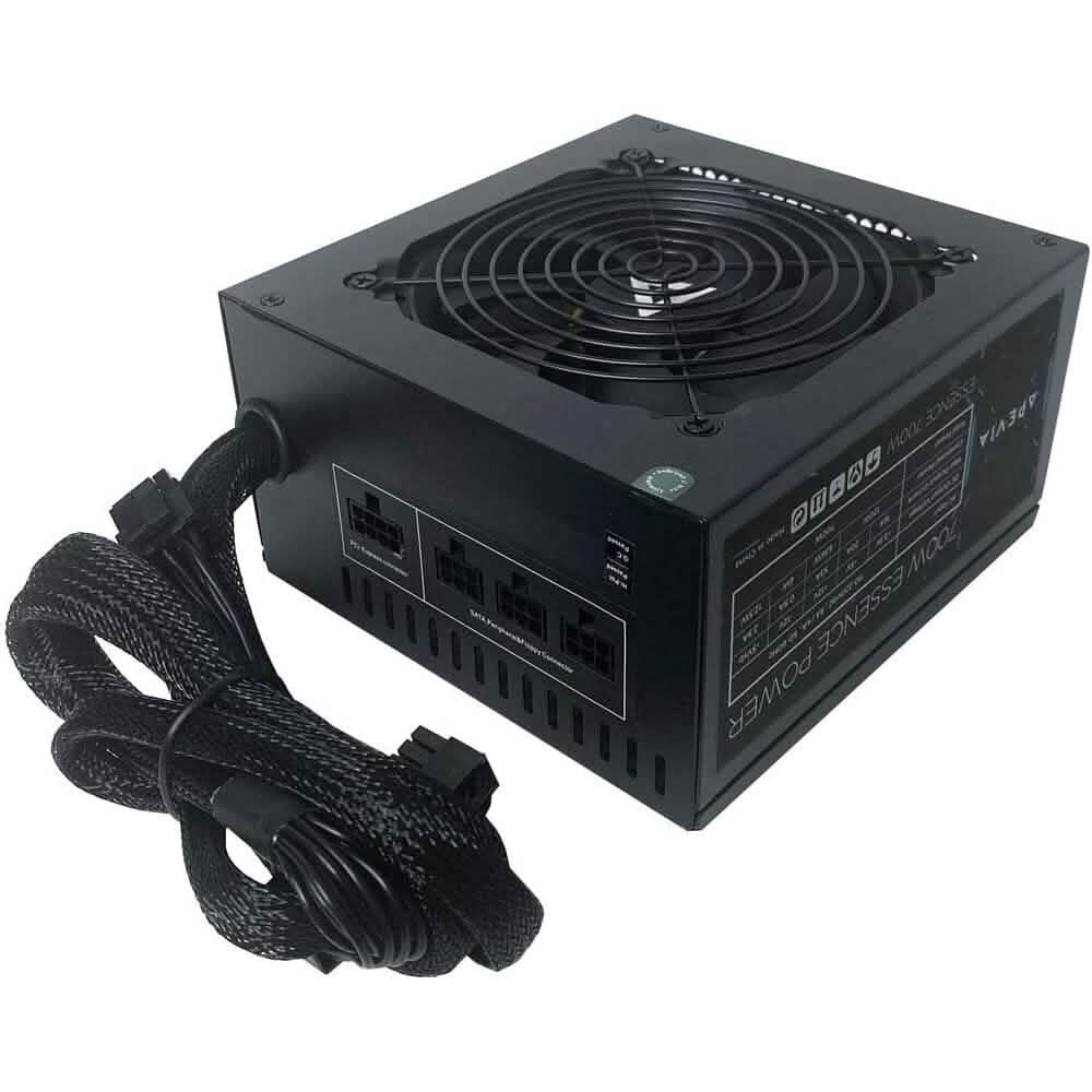 Apevia ATX-ES700W Essence 700W ATX Semi-Modular Gaming Power Supply with Auto-Thermally Controlled  (Refurbished) DailySale