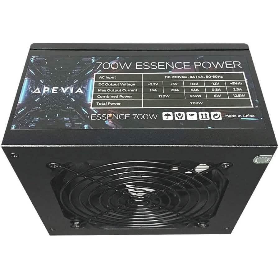 Apevia ATX-ES700W Essence 700W ATX Semi-Modular Gaming Power Supply with Auto-Thermally Controlled  (Refurbished) DailySale