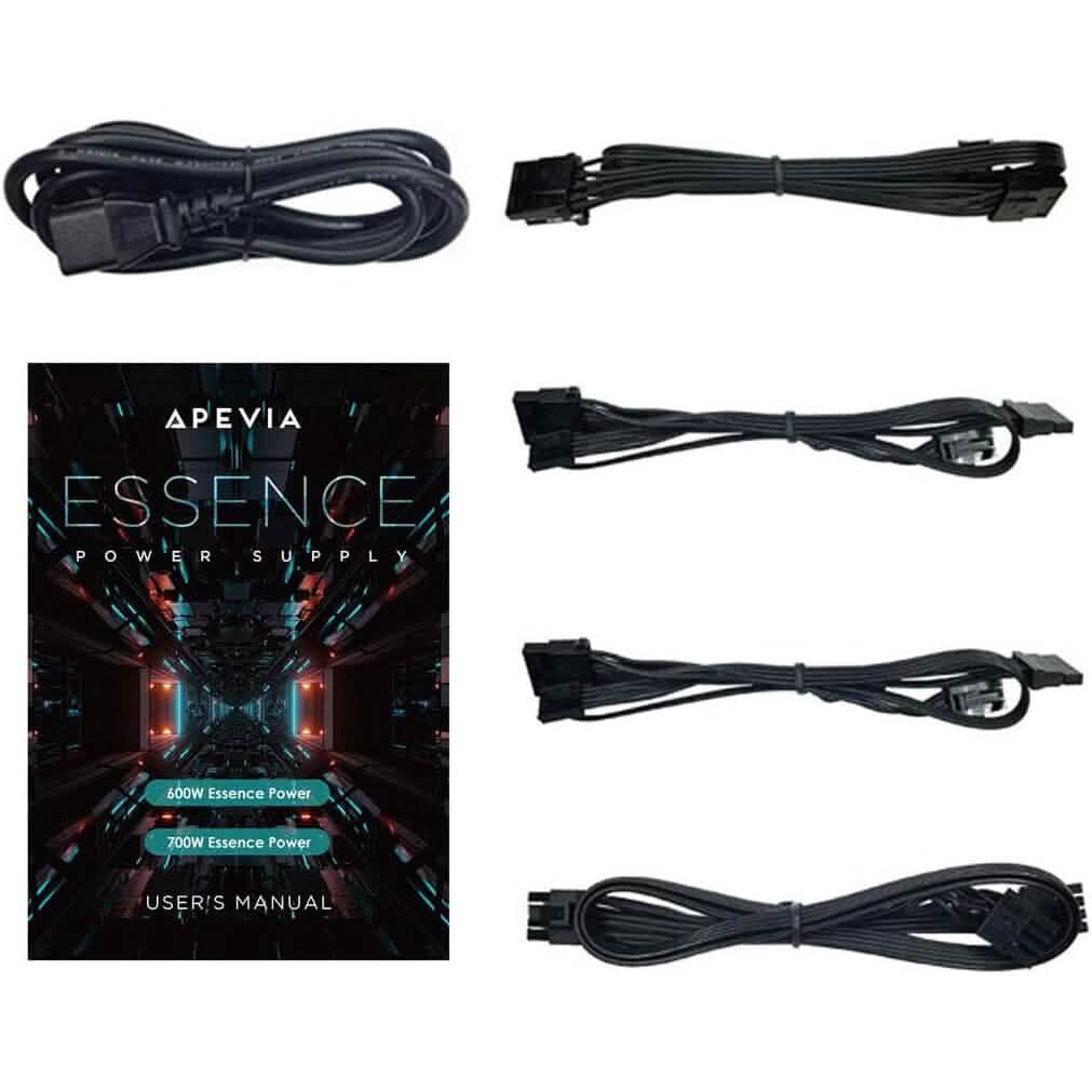 Apevia ATX-ES700W Essence 700W ATX Semi-Modular Gaming Power Supply with Auto-Thermally Controlled  (Refurbished) DailySale