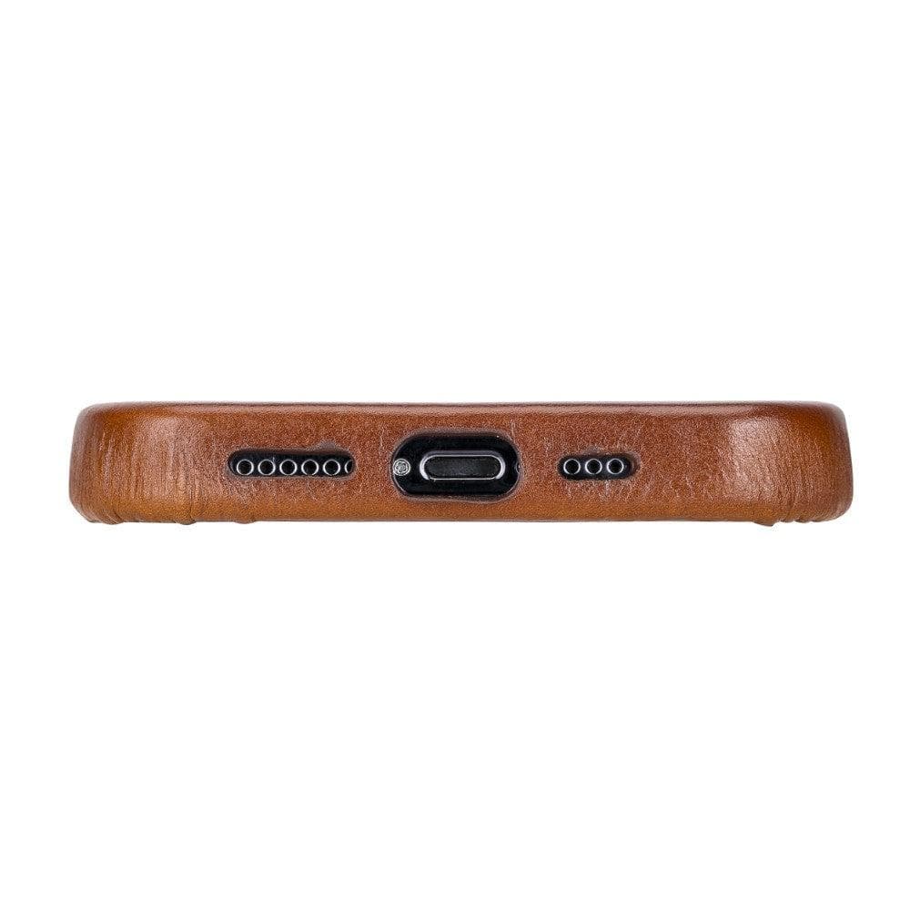 iPhone 14 Plus Genuine Leather Slim Case – Rock Cover Mizuri Leather