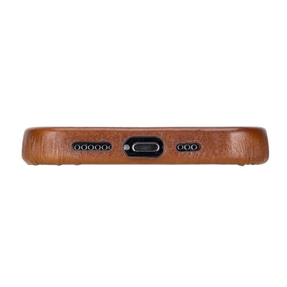 iPhone 14 Plus Genuine Leather Slim Case – Rock Cover Mizuri Leather