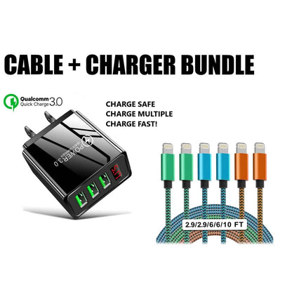 MFi Certified iPhone Apple Lightning Cable and Wall Charger DailySale