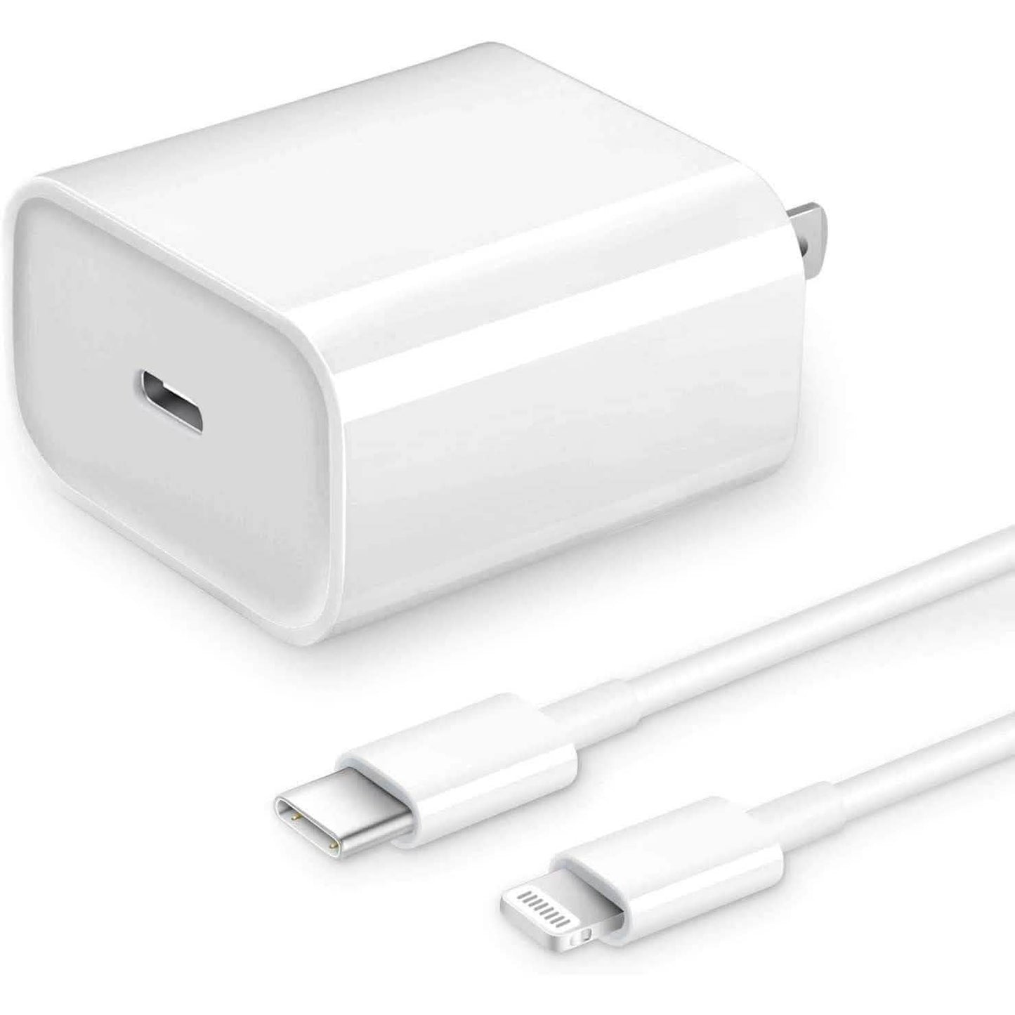 MFi Certified Veetone 20W PD Type C Power Wall Charger Travel Plug with 6FT USB C to Lightning Quick Charge Cable DailySale