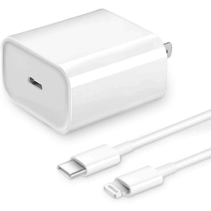 MFi Certified Veetone 20W PD Type C Power Wall Charger Travel Plug with 6FT USB C to Lightning Quick Charge Cable DailySale