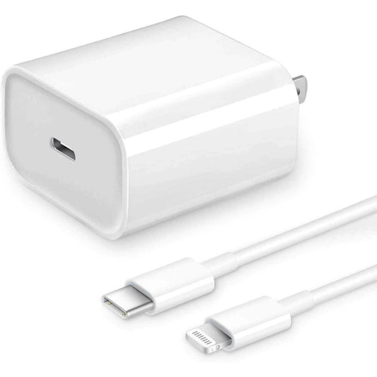 MFi Certified Veetone 20W PD Type C Power Wall Charger Travel Plug with 6FT USB C to Lightning Quick Charge Cable DailySale