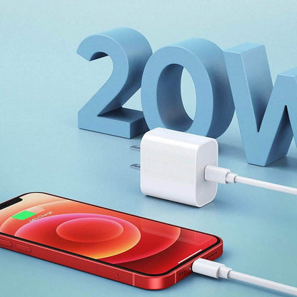 MFi Certified Veetone 20W PD Type C Power Wall Charger Travel Plug with 6FT USB C to Lightning Quick Charge Cable DailySale