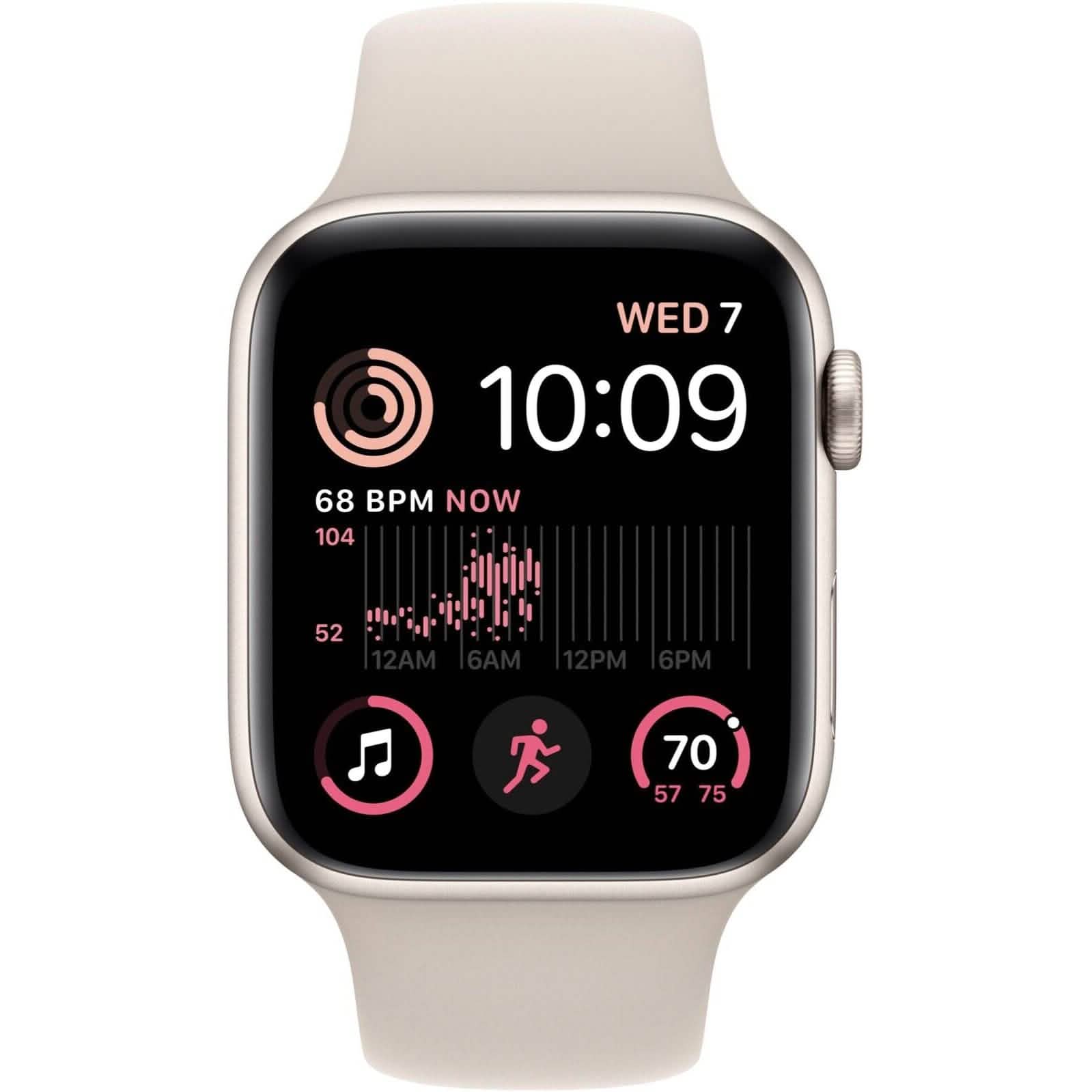 Apple Watch SE 2nd Gen 40mm GPS Starlight with S/M Starlight Sports Band (Refurbished) DailySale
