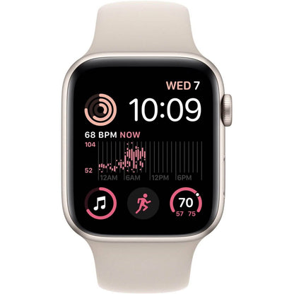 Apple Watch SE 2nd Gen 40mm GPS Starlight with S/M Starlight Sports Band (Refurbished) DailySale