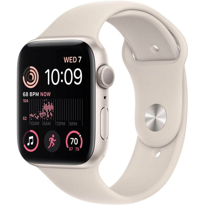 Apple Watch SE 2nd Gen 40mm GPS Starlight with S/M Starlight Sports Band (Refurbished) DailySale