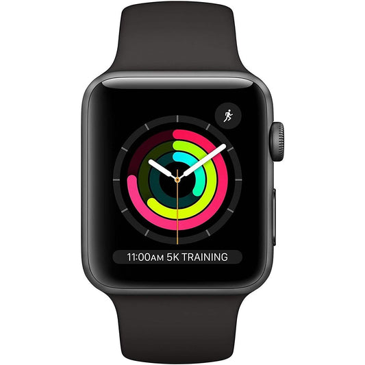 Apple Watch Series 3 GPS 42mm Space Gray Aluminum Case with Black Sport Band (Refurbished) DailySale