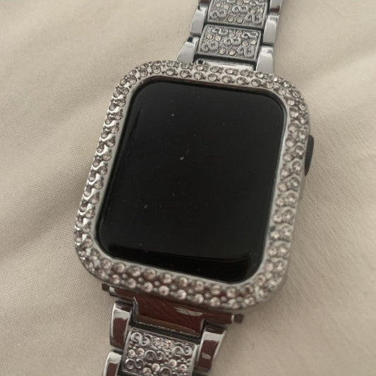 Luxury Diamond Rhinestone Crystal Stone Band Case and Strap Combo for Apple Watch - Wristwatchstraps.co