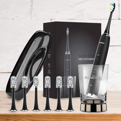 AquaSonic Black Series Pro Ultra Whitening 40,000 VPM Rechargeable Electric Toothbrush DailySale