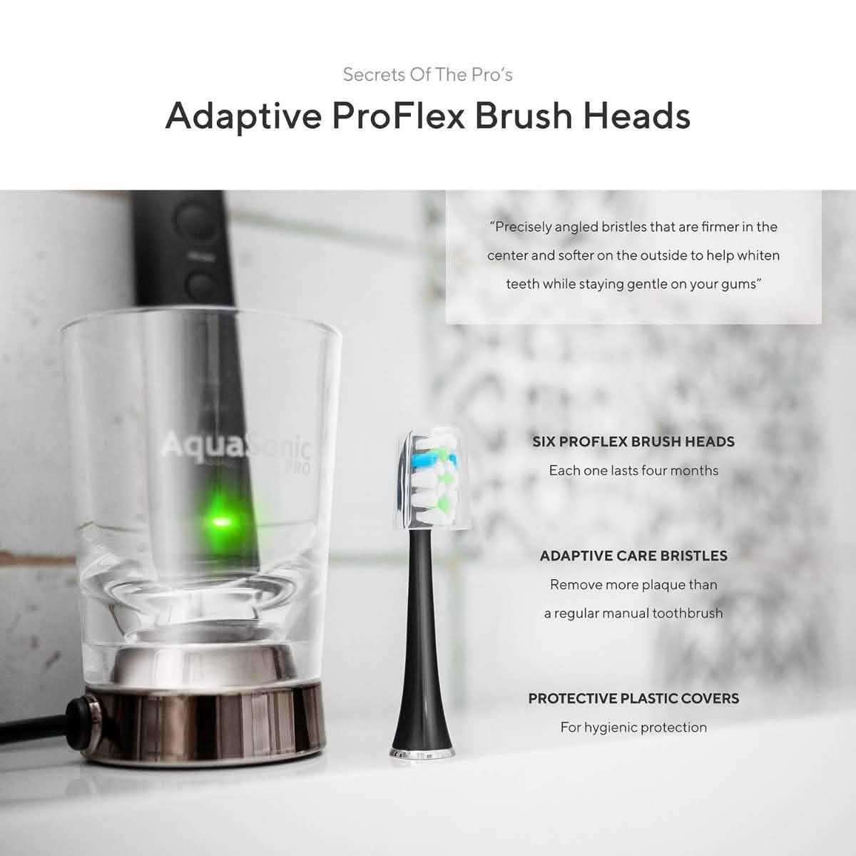 AquaSonic Black Series Pro Ultra Whitening 40,000 VPM Rechargeable Electric Toothbrush DailySale