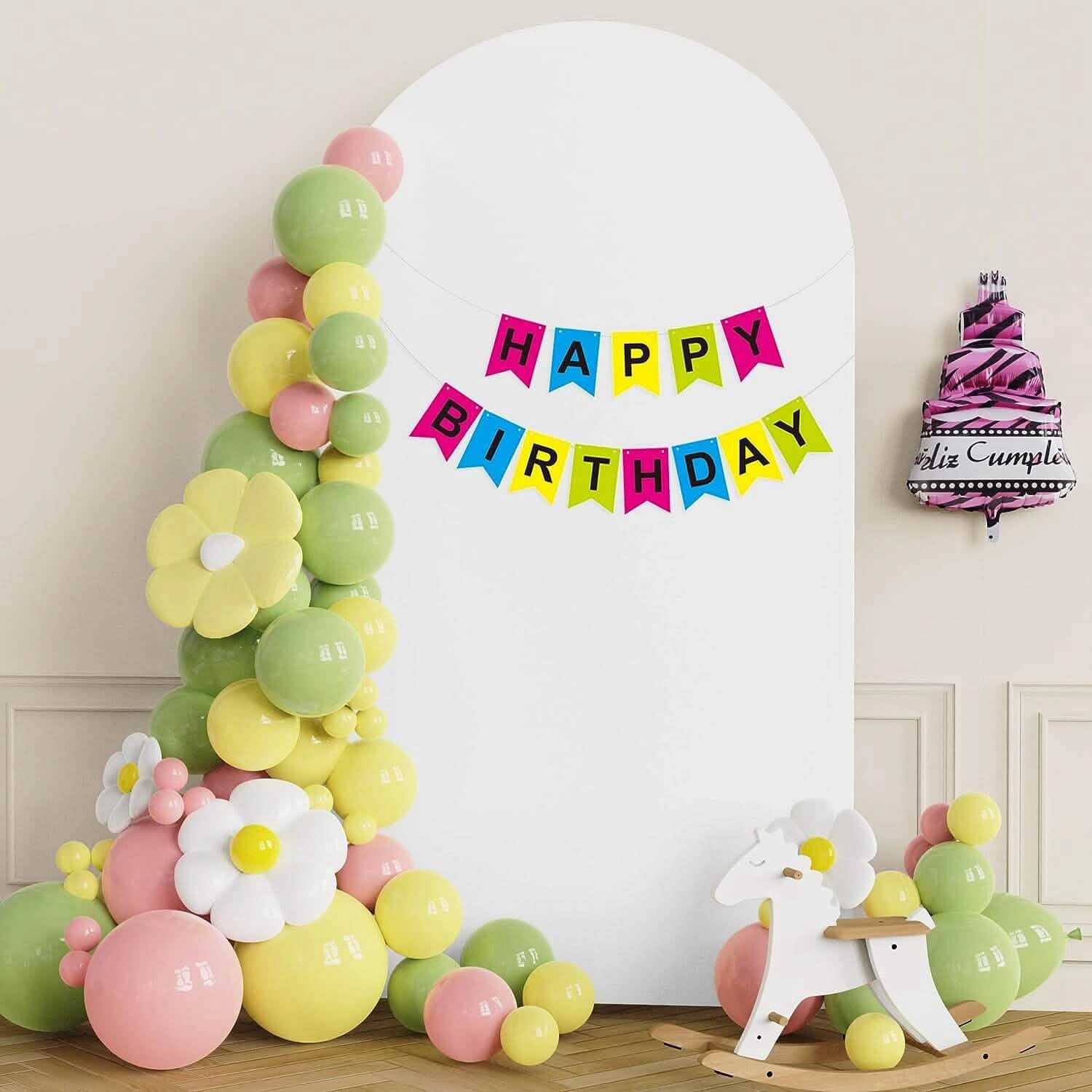 Arch Backdrop Stand Cover White Spandex Fitted Double-Sided Background Covering DailySale