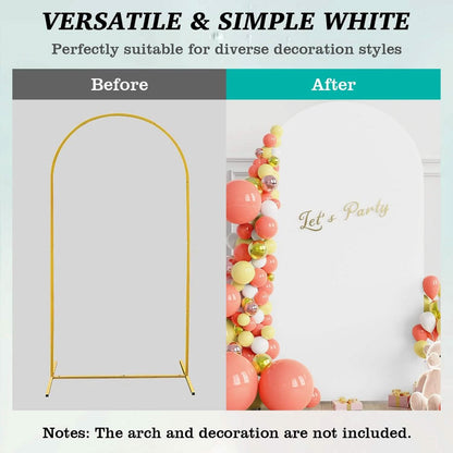 Arch Backdrop Stand Cover White Spandex Fitted Double-Sided Background Covering DailySale