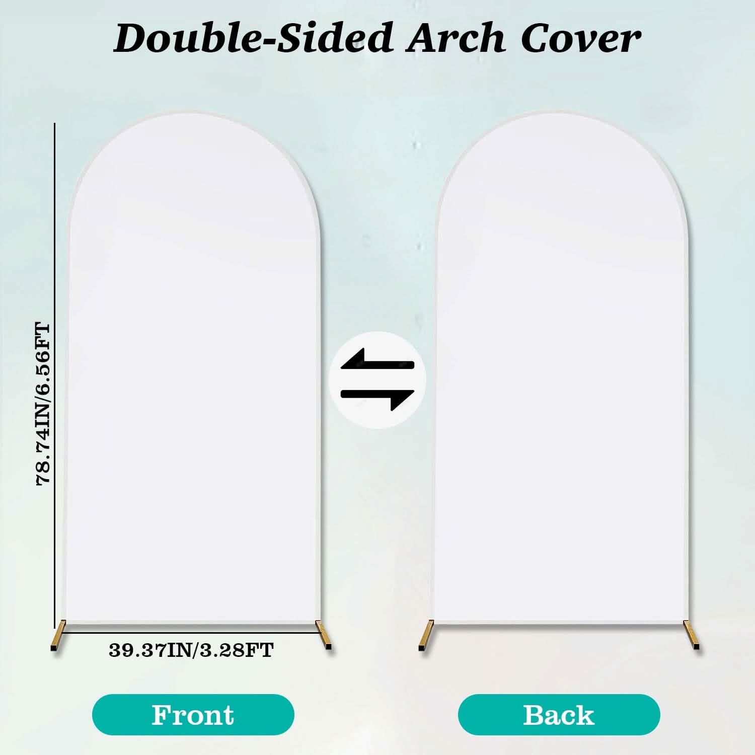 Arch Backdrop Stand Cover White Spandex Fitted Double-Sided Background Covering DailySale