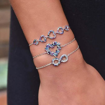 Arden Dark Colored Heart Bracelet DailySale