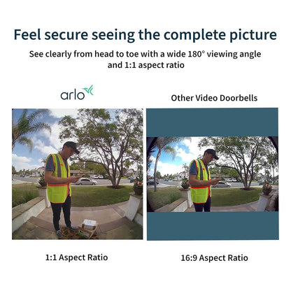 Arlo Essential Wired Video Doorbell  (Refurbished) DailySale