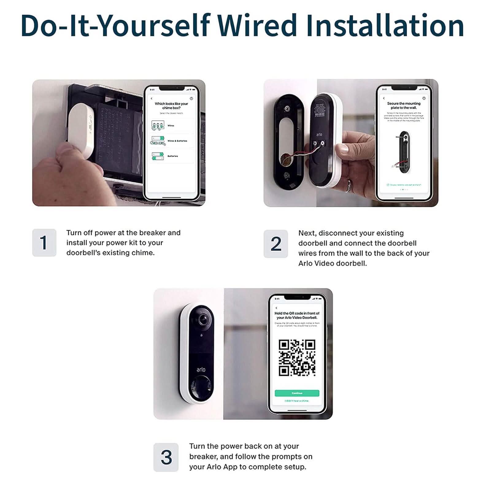 Arlo Essential Wired Video Doorbell  (Refurbished) DailySale