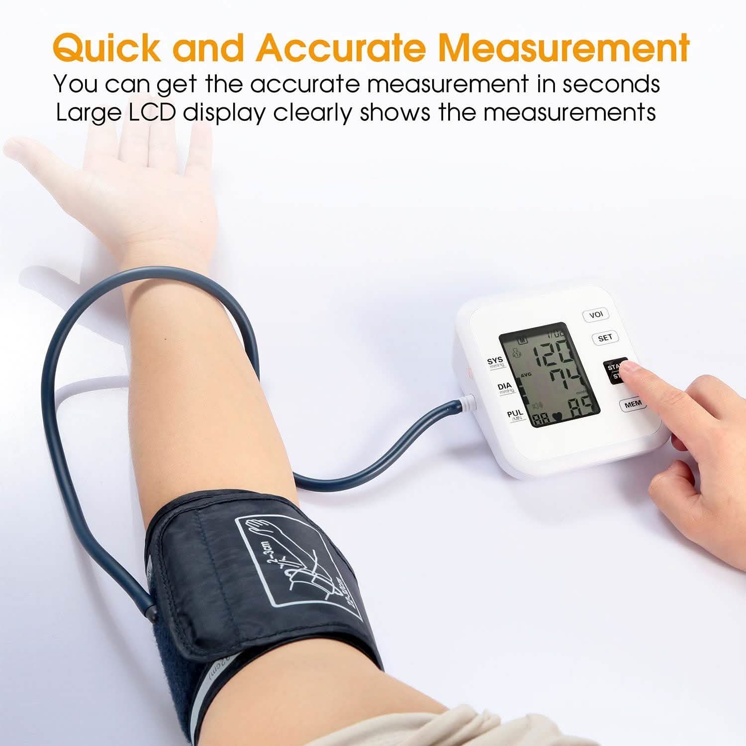 Arm Blood Pressure Monitor with Adjustable Cuff DailySale