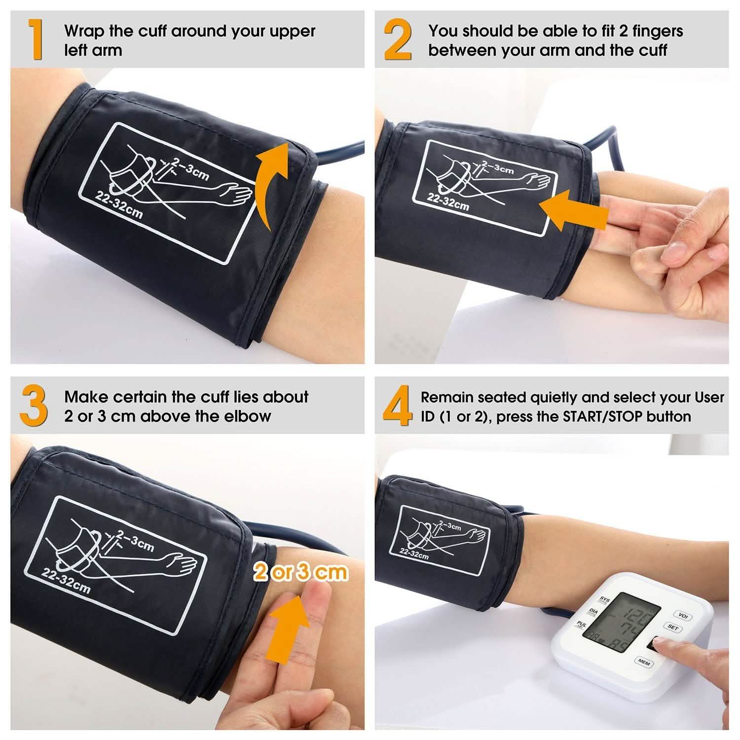 Arm Blood Pressure Monitor with Adjustable Cuff DailySale