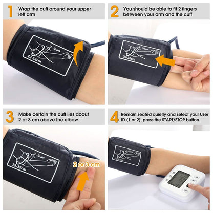 Arm Blood Pressure Monitor with Adjustable Cuff DailySale