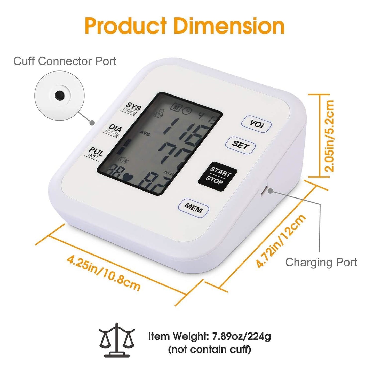 Arm Blood Pressure Monitor with Adjustable Cuff DailySale