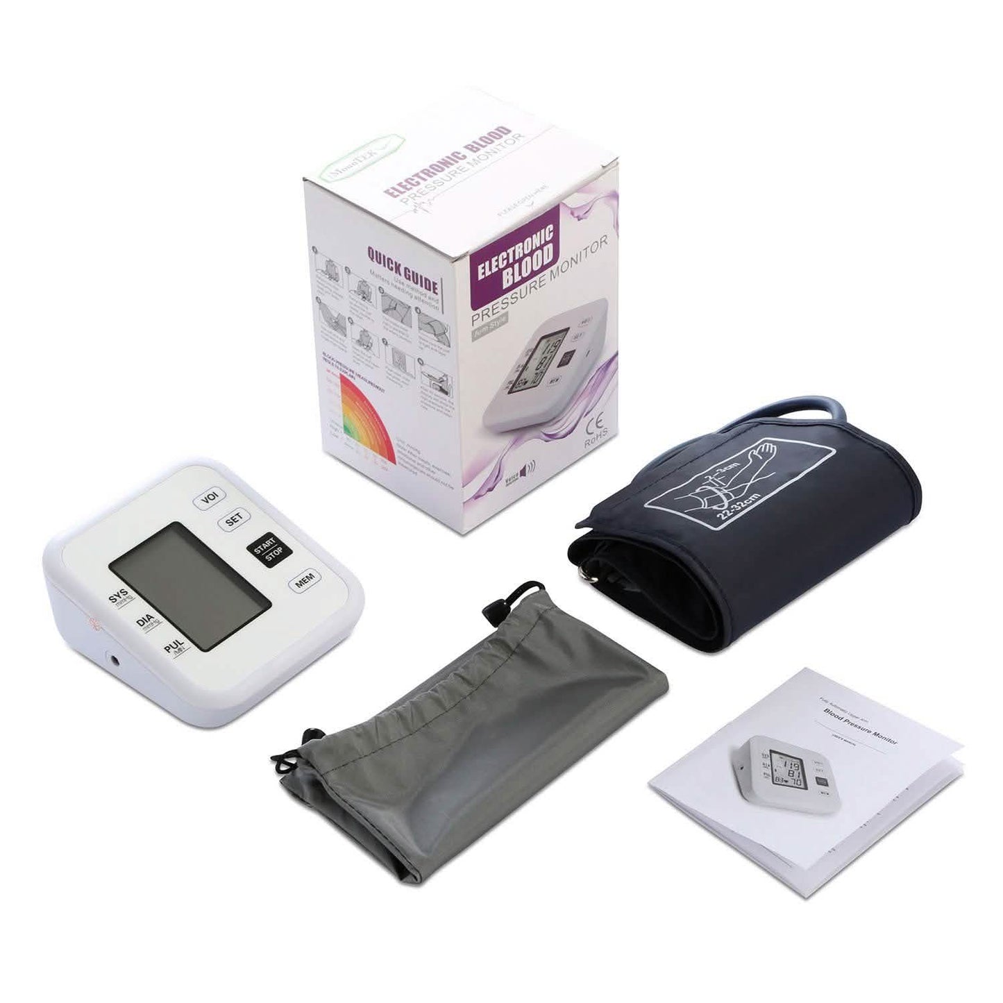 Arm Blood Pressure Monitor with Adjustable Cuff DailySale