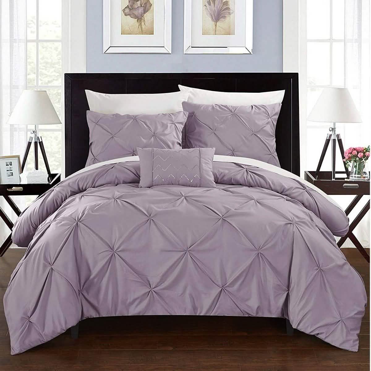 Armi Pinch-Pleated Microfiber Duvet Cover Set DailySale