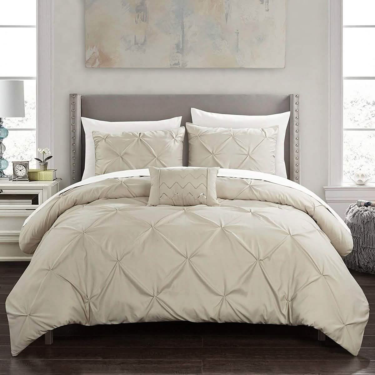 Armi Pinch-Pleated Microfiber Duvet Cover Set DailySale