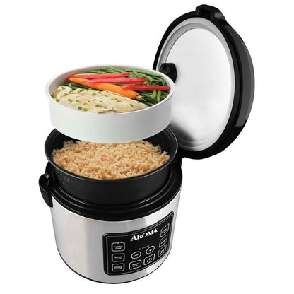 Aroma 20-Cup Digital Rice Cooker and Food Steamer (Refurbished) DailySale