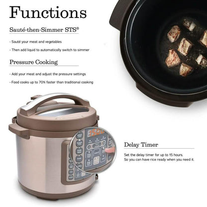 Aroma Housewares Professional MTC-8016 Digital Pressure Cooker 6 quart DailySale