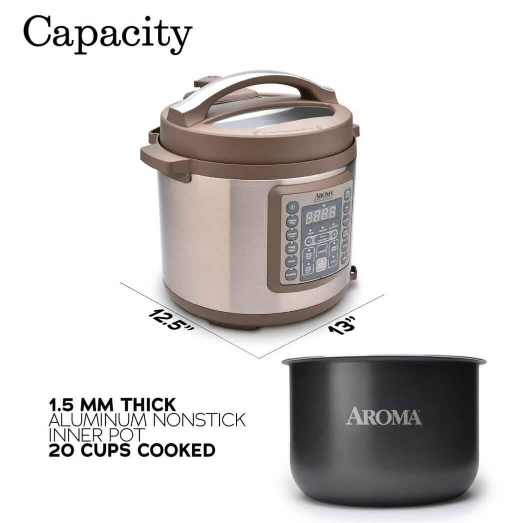 Aroma Housewares Professional MTC-8016 Digital Pressure Cooker 6 quart DailySale