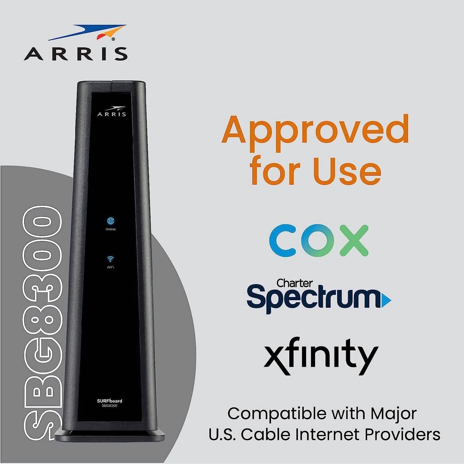 ARRIS SURFboard SBG8300 DOCSIS 3.1 Gigabit Cable Modem & AC2350 Wi-Fi Router (Refurbished) DailySale