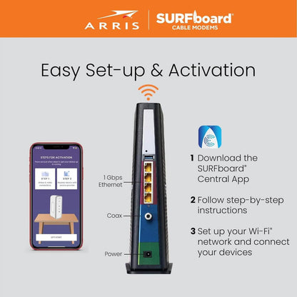 ARRIS SURFboard SBG8300 DOCSIS 3.1 Gigabit Cable Modem & AC2350 Wi-Fi Router (Refurbished) DailySale