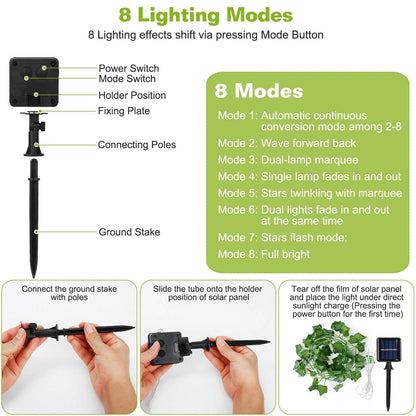 Artificial Ivy Leaves String Lights DailySale