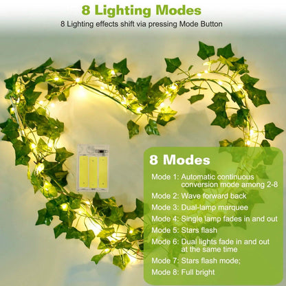 Artificial Ivy Leaves String Lights DailySale