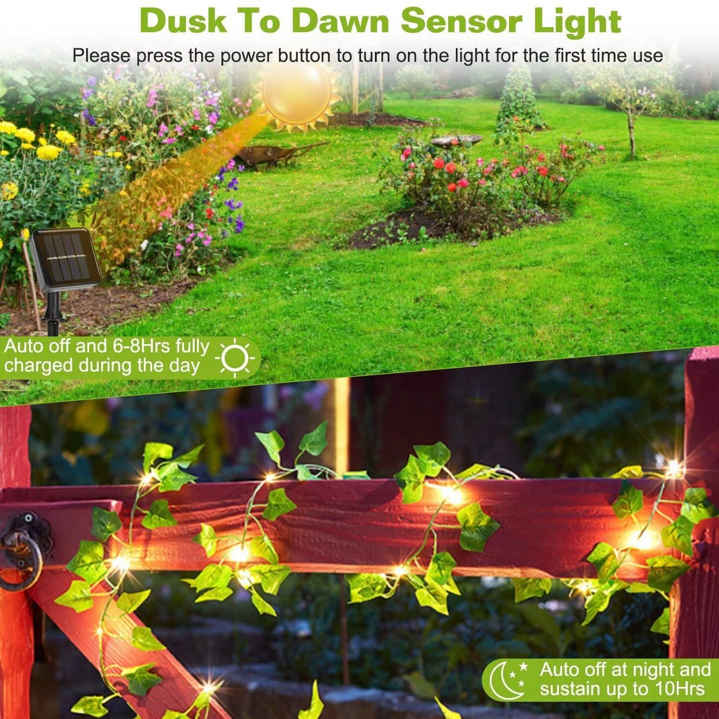 Artificial Ivy Leaves String Lights DailySale