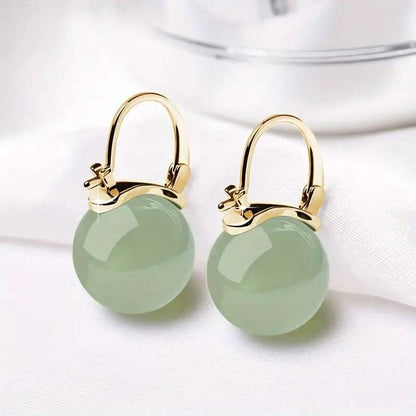 Artificial Jade Temperament Earrings DailySale