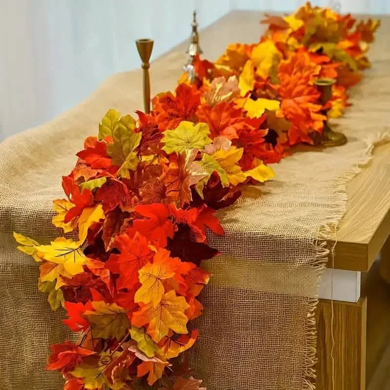 Artificial Maple Leaf Rattan DailySale