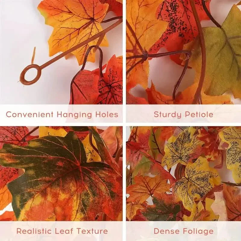 Artificial Maple Leaf Rattan DailySale