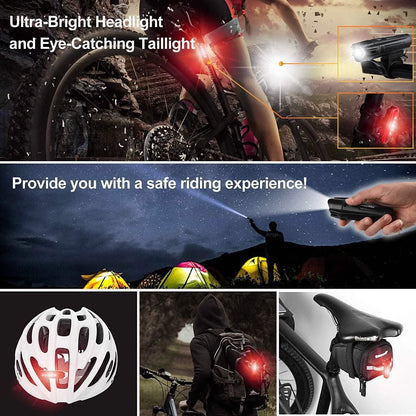 Ascher Ultra Bright USB Rechargeable Bike Light Set DailySale