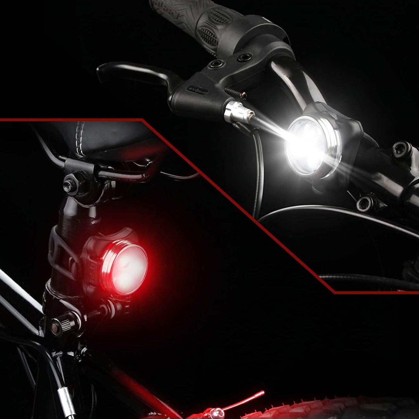 Ascher USB Rechargeable Bike Light Set DailySale