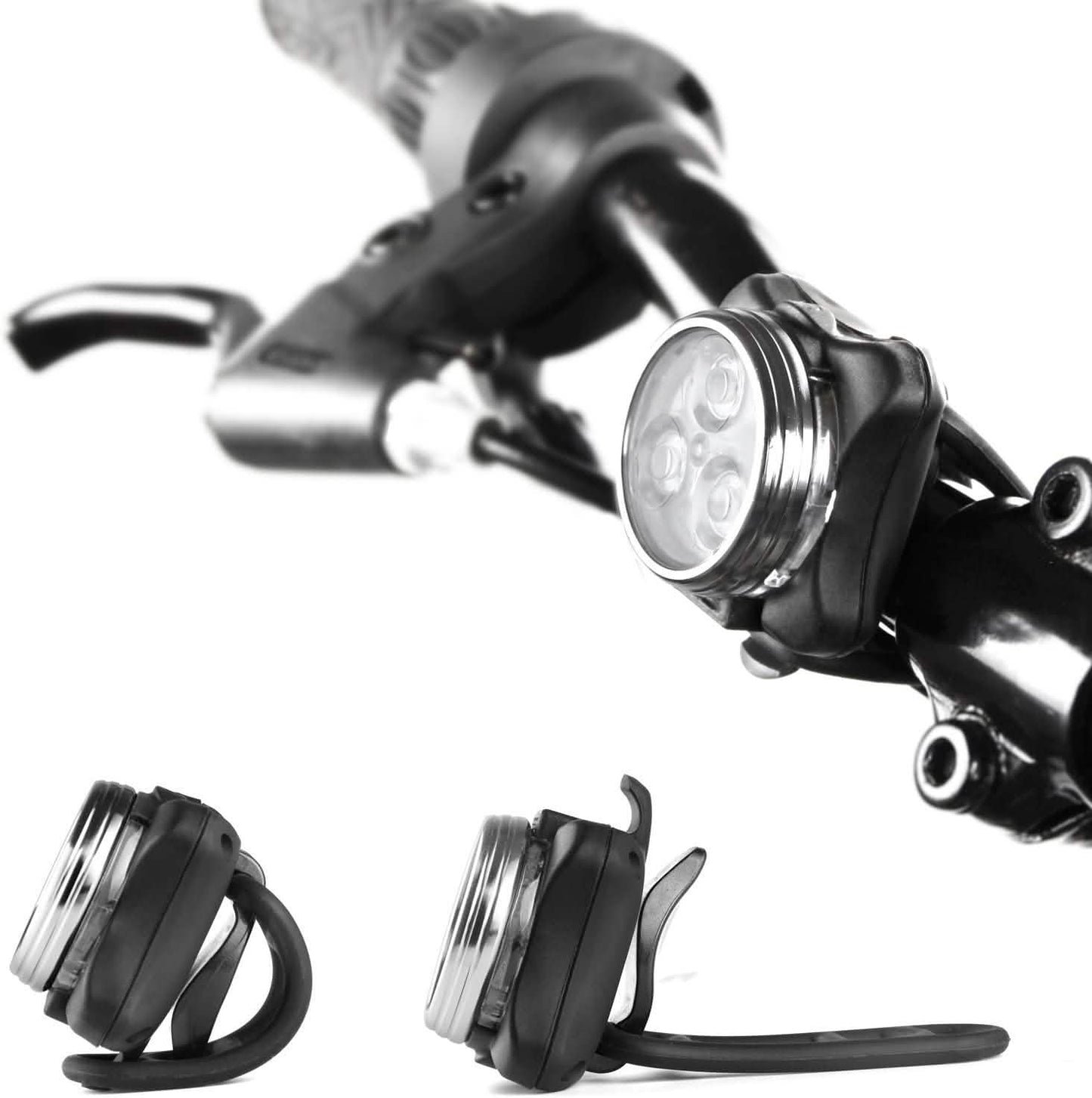 Ascher USB Rechargeable Bike Light Set DailySale