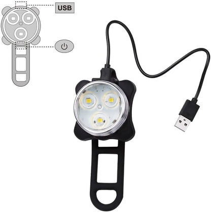 Ascher USB Rechargeable Bike Light Set DailySale